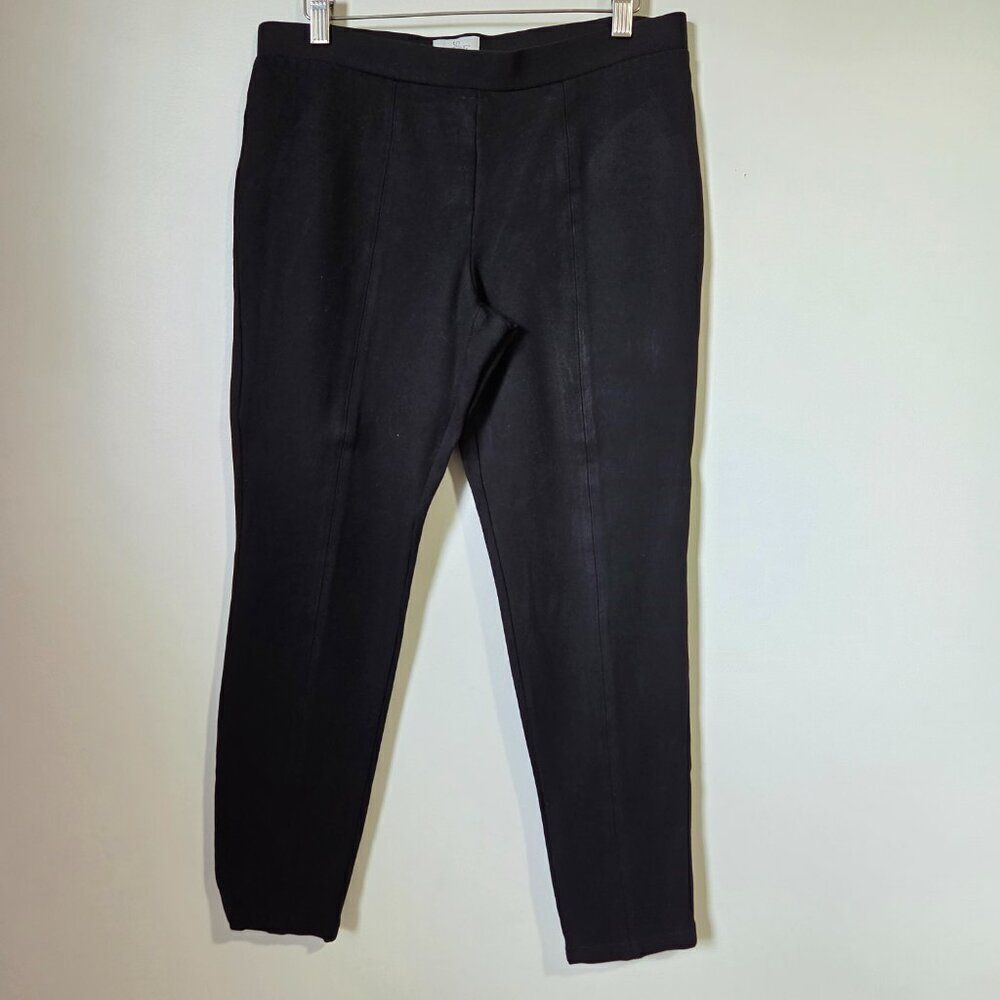 EUC CHICO'S BLACK SO SLIMMING SOFT STRETCHY PANTS SIZE 1 / US M